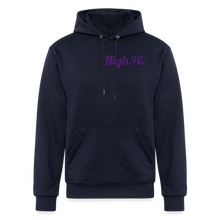 Load image into Gallery viewer, HighIQ Champion Unisex Powerblend Hoodie - navy