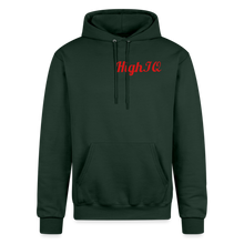Load image into Gallery viewer, HighIQ Champion Unisex Powerblend Hoodie - Dark Green