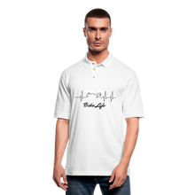 Load image into Gallery viewer, Men's Pique Bike Life Polo Shirt - white