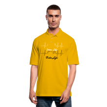 Load image into Gallery viewer, Men's Pique Bike Life Polo Shirt - Yellow