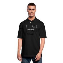Load image into Gallery viewer, Men's Pique Bike Life Polo Shirt - black