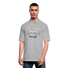 Load image into Gallery viewer, Men's Pique Bike Life Polo Shirt - heather gray