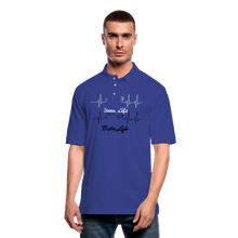 Load image into Gallery viewer, Men's Pique Bike Life Polo Shirt - royal blue
