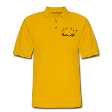 Load image into Gallery viewer, Men's Pique Bike Life Polo Shirt - Yellow