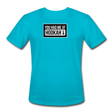 Load image into Gallery viewer, You Had Me At Hooka Men’s Moisture Wicking Performance T-Shirt - turquoise
