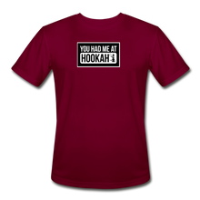 Load image into Gallery viewer, You Had Me At Hooka Men’s Moisture Wicking Performance T-Shirt - burgundy