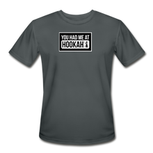 Load image into Gallery viewer, You Had Me At Hooka Men’s Moisture Wicking Performance T-Shirt - charcoal