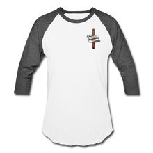 Load image into Gallery viewer, Honor Roll Baseball T-Shirt - white/charcoal