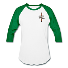 Load image into Gallery viewer, Honor Roll Baseball T-Shirt - white/kelly green