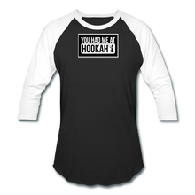 Load image into Gallery viewer, Hookah Baseball T-Shirt - black/white
