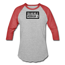 Load image into Gallery viewer, Hookah Baseball T-Shirt - heather gray/red
