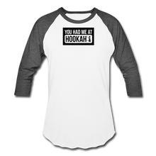 Load image into Gallery viewer, Hookah Baseball T-Shirt - white/charcoal