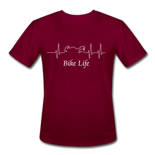 Load image into Gallery viewer, Men’s Moisture Wicking Bike Life T-Shirt - burgundy