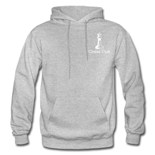 Load image into Gallery viewer, Gildan Heavy Blend Adult Chess Club Hoodie (Queen) - heather gray