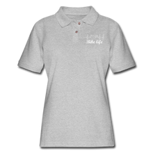 Load image into Gallery viewer, Women's Pique Polo Shirt - heather gray