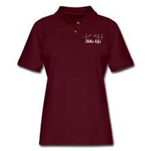 Load image into Gallery viewer, Women's Pique Polo Shirt - burgundy
