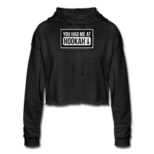 Load image into Gallery viewer, Women's Hookah Cropped Hoodie - deep heather