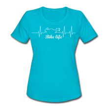 Load image into Gallery viewer, Women's Moisture Wicking Performance Bike Life T-Shirt - turquoise