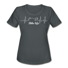Load image into Gallery viewer, Women's Moisture Wicking Performance Bike Life T-Shirt - charcoal
