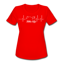 Load image into Gallery viewer, Women's Moisture Wicking Performance Bike Life T-Shirt - red