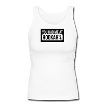 Load image into Gallery viewer, Women's Hookah Longer Length Fitted Tank - white