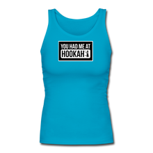 Load image into Gallery viewer, Women's Hookah Longer Length Fitted Tank - turquoise