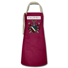 Load image into Gallery viewer, The Back of The classroom Artisan Apron - burgundy/khaki