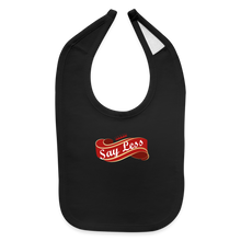 Load image into Gallery viewer, Say Less Baby Bib - black