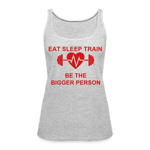 Load image into Gallery viewer, Eat Sleep Train Women’s Premium Tank Top - heather gray
