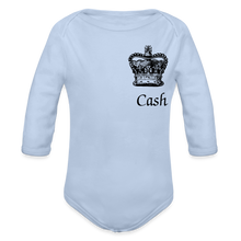 Load image into Gallery viewer, Cash is King Baby body suit - sky