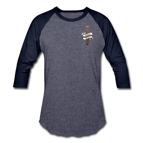 Honor Roll Baseball T-Shirt - heather blue/navy