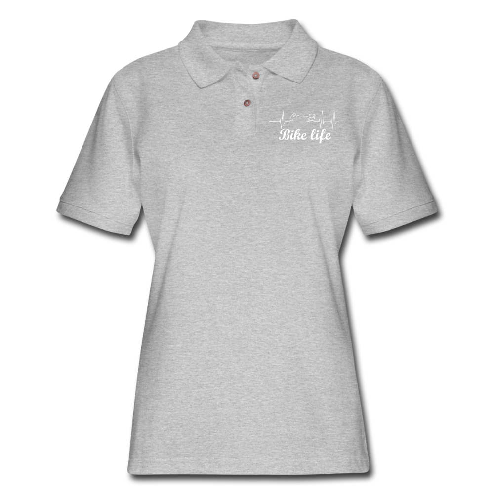 Women's Pique Polo Shirt - heather gray