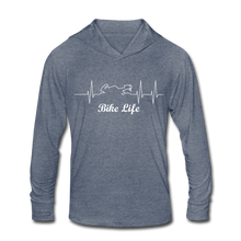 Load image into Gallery viewer, Unisex Tri-Blend Bike Life Hoodie Shirt - heather blue
