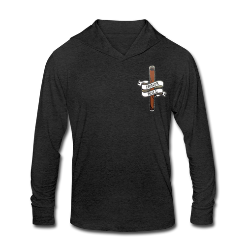Honor Roll Unisex Tri-Blend Hoodie Shirt - heather black