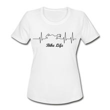 Load image into Gallery viewer, Women&#39;s Bike Life Moisture Wicking Performance T-Shirt - white
