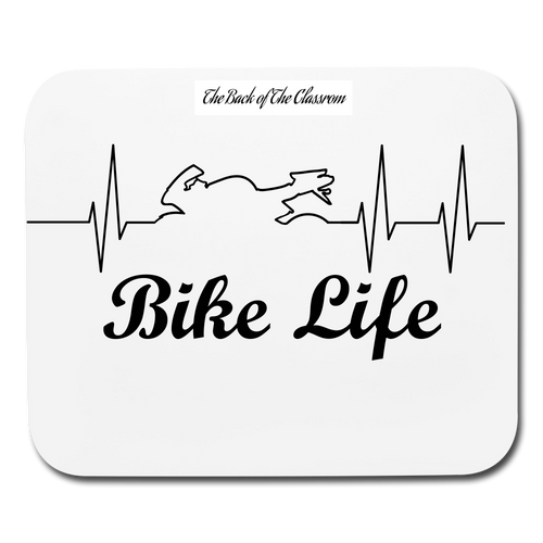 Bike Life Mouse pad Horizontal - white