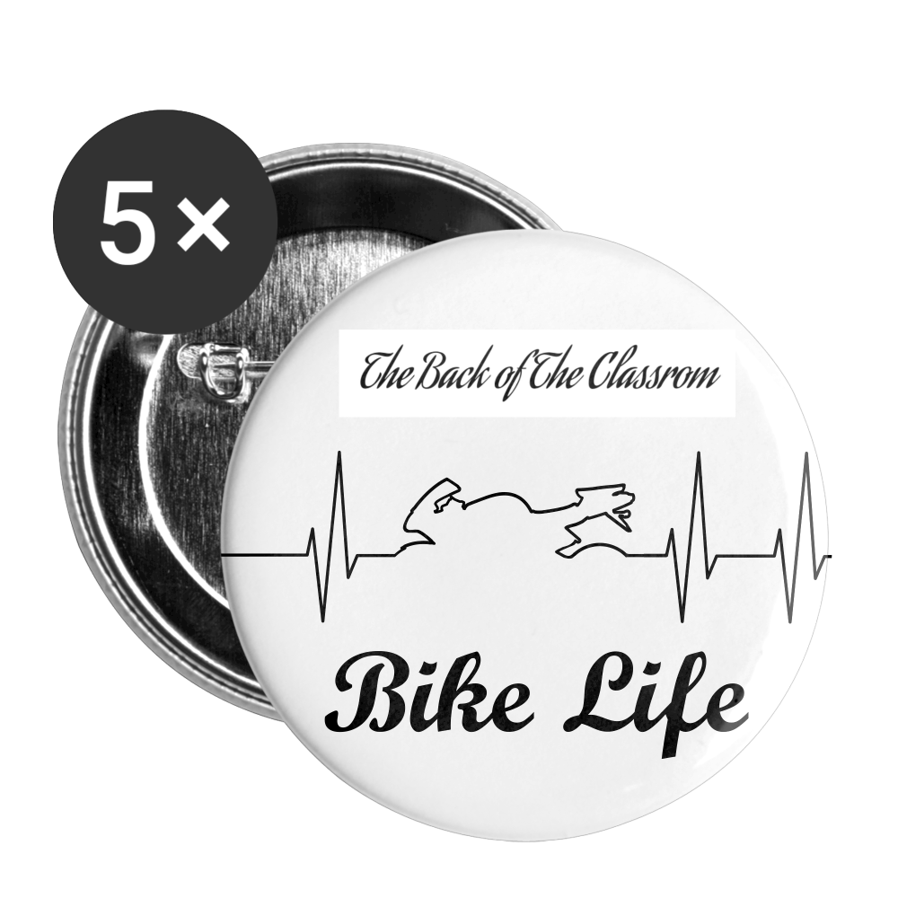 Buttons small 1'' (5-pack) - white