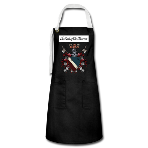 The Back of The classroom Artisan Apron - black/white