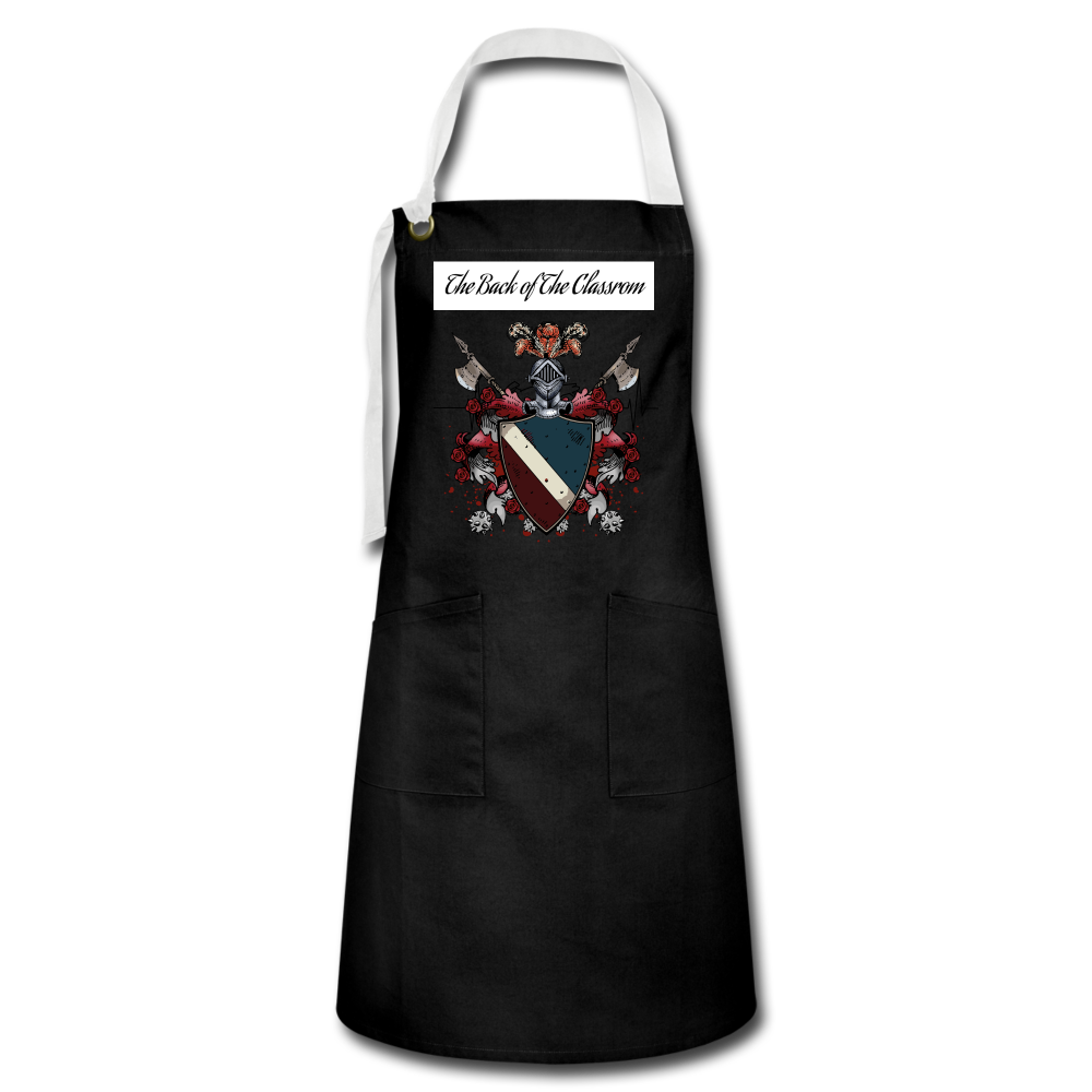 The Back of The classroom Artisan Apron - black/white
