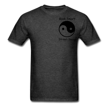 Load image into Gallery viewer, Book Smart Street Savvy Unisex Classic T-Shirt - heather black

