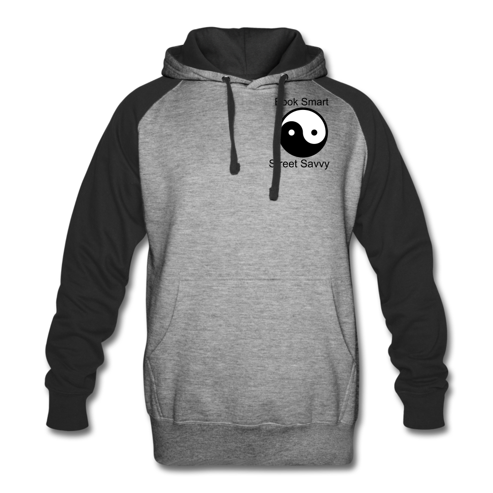 Book Smart Street Savvy  Hoodie - heather gray/black