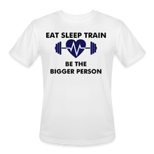 Load image into Gallery viewer, Eat Sleep Train Performance T-Shirt - white

