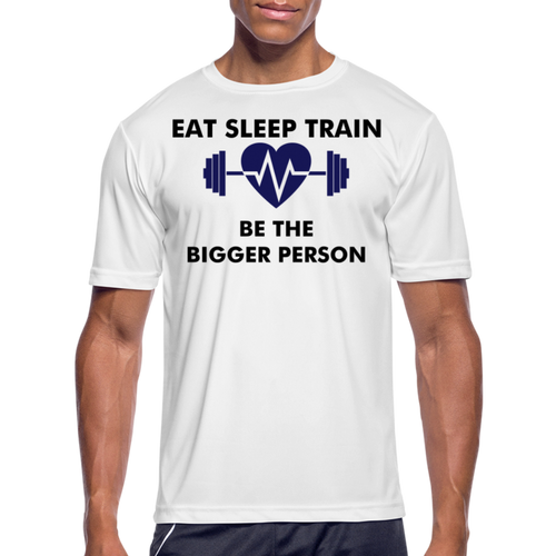 Eat Sleep Train Performance T-Shirt - white