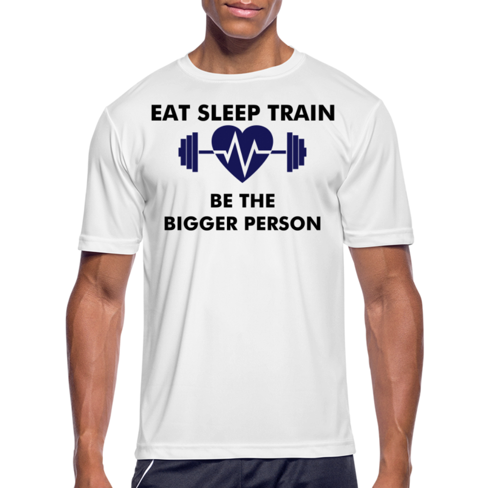 Eat Sleep Train Performance T-Shirt - white