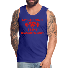 Load image into Gallery viewer, Eat Sleep Train Premium Tank - royal blue
