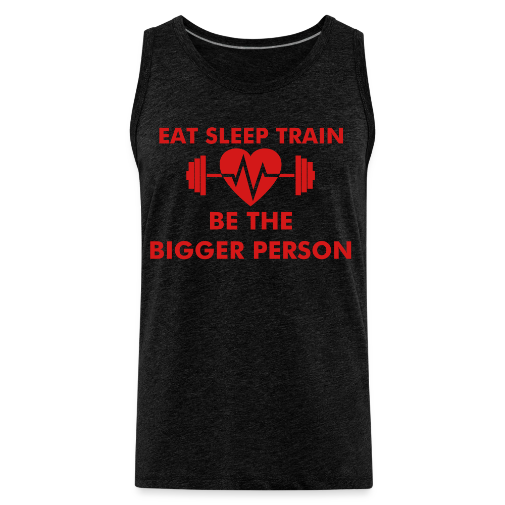Eat Sleep Train Premium Tank - charcoal grey