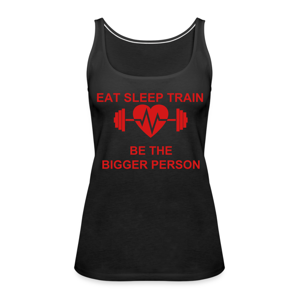 Eat Sleep Train Women’s Premium Tank Top - black