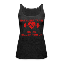 Load image into Gallery viewer, Eat Sleep Train Women’s Premium Tank Top - charcoal grey
