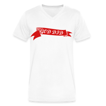Load image into Gallery viewer, GOD DID Men&#39;s V-Neck T-Shirt - white

