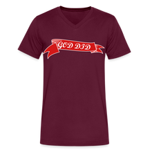 Load image into Gallery viewer, GOD DID Men&#39;s V-Neck T-Shirt - maroon
